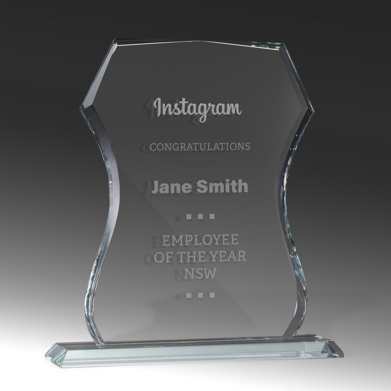 Glass Sheild Glass Award 185mm